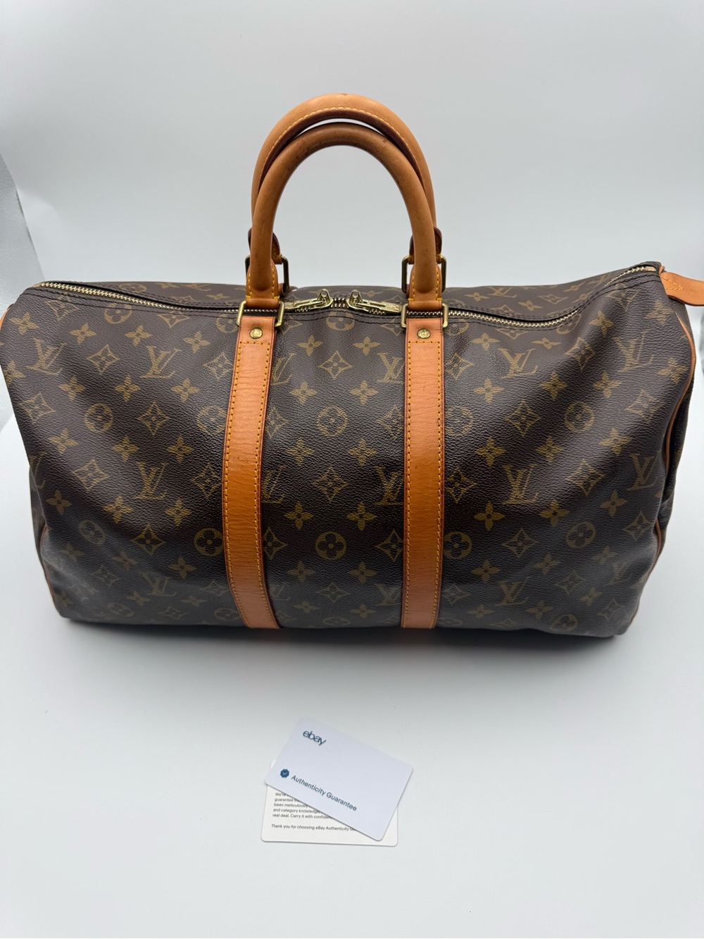 Louis Vuitton Brown Monogram Keepall 45